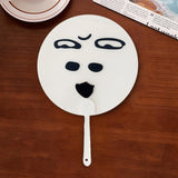 Maxbell Round Fan Lightweight DIY Crafts Decorative Fan for Dance Party Decor Travel Style D