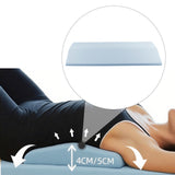 Maxbell Waist Pillow for Bed Ergonomic Portable Birthday Gift Support Cushion Light Blue