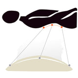 Maxbell Waist Pillow for Bed Ergonomic Portable Birthday Gift Support Cushion Navy Blue