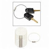 Maxbell 10 Pieces Wire Keychain Cable Steel Wire Cable Keychain Rings for Flashlight