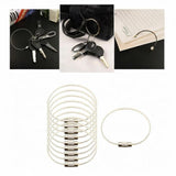 Maxbell 10 Pieces Wire Keychain Cable Steel Wire Cable Keychain Rings for Flashlight