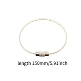 Maxbell 10 Pieces Wire Keychain Cable Steel Wire Cable Keychain Rings for Flashlight