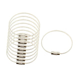 Maxbell 10 Pieces Wire Keychain Cable Steel Wire Cable Keychain Rings for Flashlight