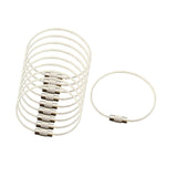 Maxbell 10 Pieces Wire Keychain Cable Steel Wire Cable Keychain Rings for Flashlight