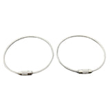 Maxbell 10 Pieces Wire Keychain Cable Steel Wire Cable Keychain Rings for Flashlight