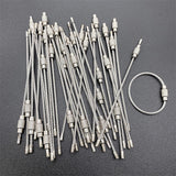 Maxbell 10 Pieces Wire Keychain Cable Steel Wire Cable Keychain Rings for Flashlight
