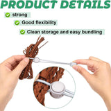 Maxbell 6x Adjustable Clay Bag Ties Sturdy Bag Closure for Market Cafe Shopping Mall