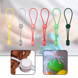 Maxbell 6x Adjustable Clay Bag Ties Sturdy Bag Closure for Market Cafe Shopping Mall