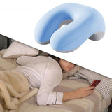 Maxbell Desk Napping Pillow with Zipper Office Sleeping Pillow for Car Office School Blue