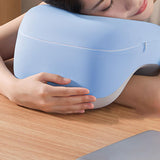 Maxbell Desk Napping Pillow with Zipper Office Sleeping Pillow for Car Office School Blue