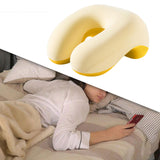 Maxbell Desk Napping Pillow with Zipper Office Sleeping Pillow for Car Office School Yellow