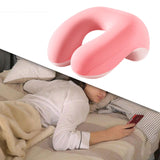 Maxbell Desk Napping Pillow with Zipper Office Sleeping Pillow for Car Office School Pink