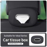 Maxbell Car Tissue Holder Silicone for Outdoor Travel Trucks Center Consoles Armrest Black