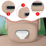 Maxbell Car Tissue Holder Silicone for Outdoor Travel Trucks Center Consoles Armrest Beige