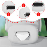 Maxbell Car Tissue Holder Silicone for Outdoor Travel Trucks Center Consoles Armrest White