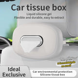 Maxbell Car Tissue Holder Silicone for Outdoor Travel Trucks Center Consoles Armrest White