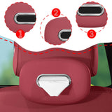 Maxbell Car Tissue Holder Silicone for Outdoor Travel Trucks Center Consoles Armrest Red