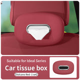 Maxbell Car Tissue Holder Silicone for Outdoor Travel Trucks Center Consoles Armrest Red