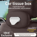 Maxbell Car Tissue Holder Silicone for Outdoor Travel Trucks Center Consoles Armrest Brown