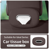 Maxbell Car Tissue Holder Silicone for Outdoor Travel Trucks Center Consoles Armrest Brown