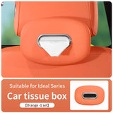 Maxbell Car Tissue Holder Silicone for Outdoor Travel Trucks Center Consoles Armrest Orange