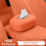 Maxbell Car Tissue Holder Silicone for Outdoor Travel Trucks Center Consoles Armrest Orange