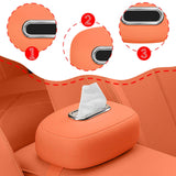 Maxbell Car Tissue Holder Silicone for Outdoor Travel Trucks Center Consoles Armrest Orange