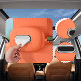 Maxbell Car Tissue Holder Silicone for Outdoor Travel Trucks Center Consoles Armrest Orange