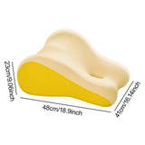 Maxbell Leg Support and Elevate Pillow Ergonomic Memory Foam Reading Pillow for Dorm Yellow