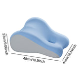 Maxbell Leg Support and Elevate Pillow Ergonomic Memory Foam Reading Pillow for Dorm Blue