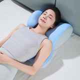 Maxbell Leg Support and Elevate Pillow Ergonomic Memory Foam Reading Pillow for Dorm Blue