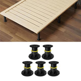 Maxbell 5Pcs Bed Beams Support Foot Adjustable Bed Center Slat Support Leg for Chair 12cm to 18cm