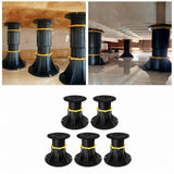 Maxbell 5Pcs Bed Beams Support Foot Adjustable Bed Center Slat Support Leg for Chair 12cm to 18cm