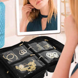 Maxbell Travel Jewelry Organizer Case Gift for Women Practical Home Zipper Pouch Bag