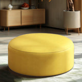 Maxbell Round Floor Pillow Soft Floor Cushion for Home Couch Chair Bed Car Work Room Yellow