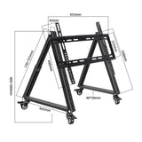 Maxbell Low Height Mobile TV Stand Mobile TV Mount Stand for Exhibitions Home Office