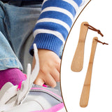Maxbell Shoe Horn Compact Smooth with Hanging Rope Shoehorn for Disabled Adults Kids Short