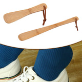 Maxbell Shoe Horn Compact Smooth with Hanging Rope Shoehorn for Disabled Adults Kids Short