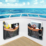 Maxbell 2Pcs Boat Storage Mesh Bags PVC with Reflective Stripe for Tools Gear Tackle