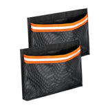 Maxbell 2Pcs Boat Storage Mesh Bags PVC with Reflective Stripe for Tools Gear Tackle