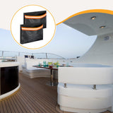 Maxbell 2Pcs Boat Storage Mesh Bags PVC with Reflective Stripe for Tools Gear Tackle