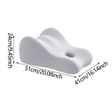 Maxbell Memory Foam Triangle Pillow Wedge Trendy for Apartment Back Sleeping Massage dark grey