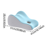 Maxbell Memory Foam Triangle Pillow Wedge Trendy for Apartment Back Sleeping Massage light grey