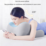 Maxbell Memory Foam Triangle Pillow Wedge Trendy for Apartment Back Sleeping Massage light grey