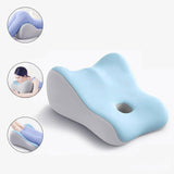 Maxbell Memory Foam Triangle Pillow Wedge Trendy for Apartment Back Sleeping Massage light grey