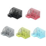 Maxbell Mesh Pen Holder Multipurpose Sturdy 6 Compartments for Office Classroom Pens black