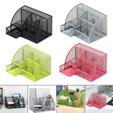 Maxbell Mesh Pen Holder Multipurpose Sturdy 6 Compartments for Office Classroom Pens black