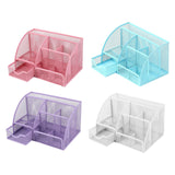 Maxbell Mesh Pen Holder Desk Tidy Wiremesh Desk Organiser for Office School Staplers blue