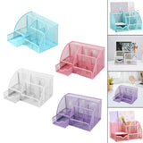 Maxbell Mesh Pen Holder Desk Tidy Wiremesh Desk Organiser for Office School Staplers blue