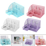 Maxbell Mesh Pen Holder Desk Tidy Wiremesh Desk Organiser for Office School Staplers blue